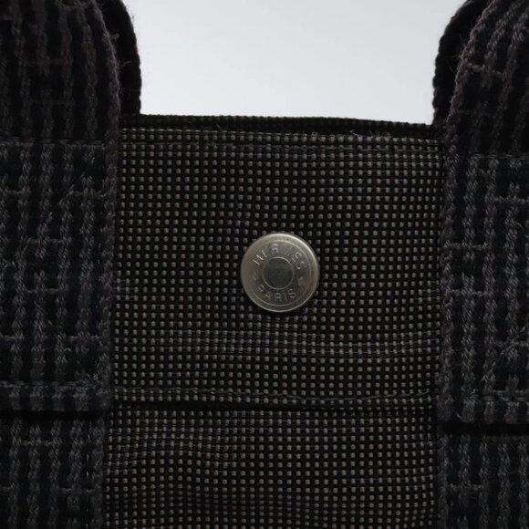 HERMES Her Line PM Backpack Canvas Gray Silver - Picture 11 of 14